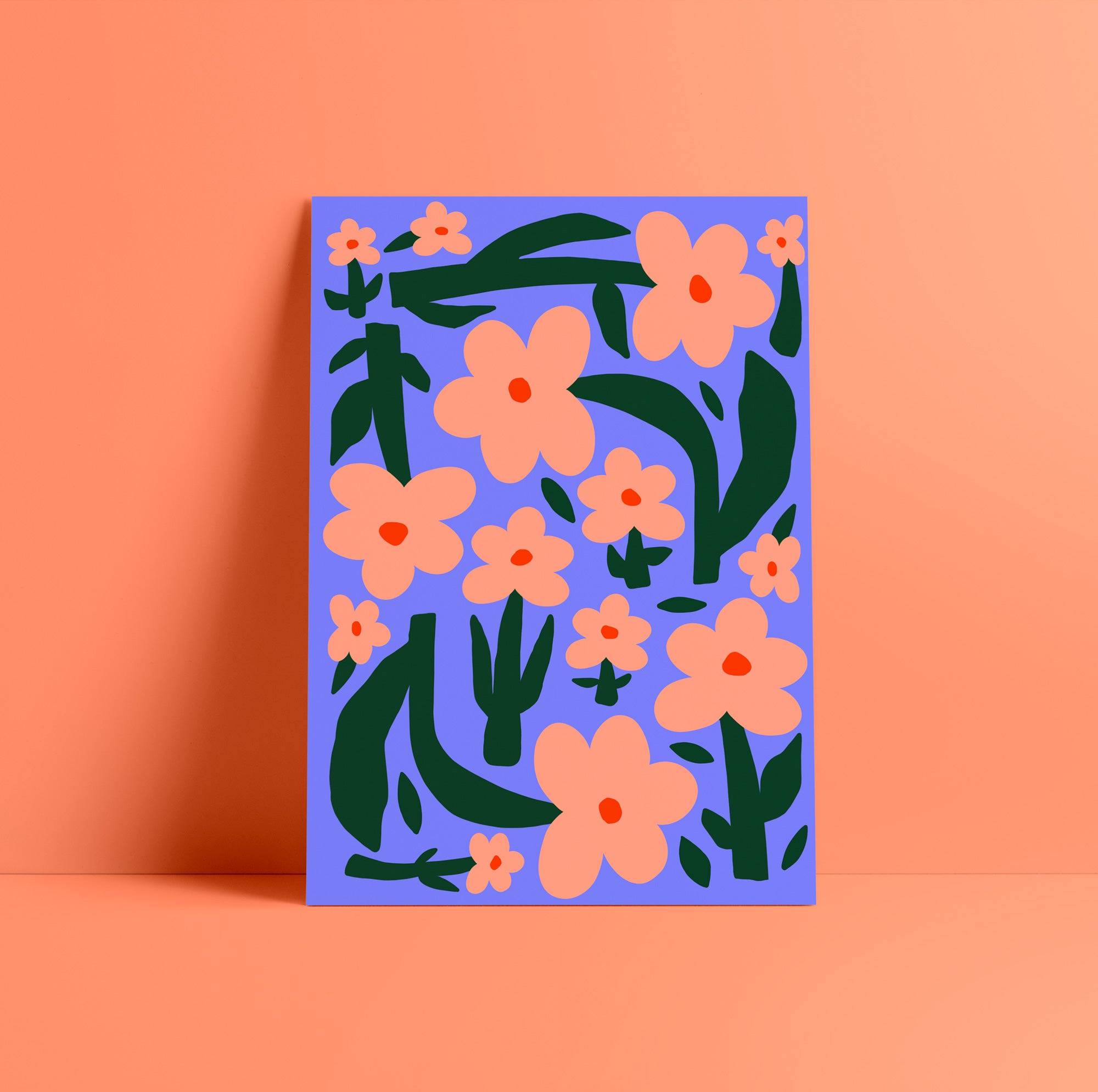 Print BLUE LAS FLORES